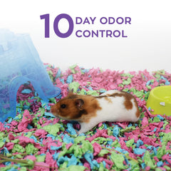 Carefresh ultra-absorbent paper bedding showing dry, warm homes for pets after playtime.