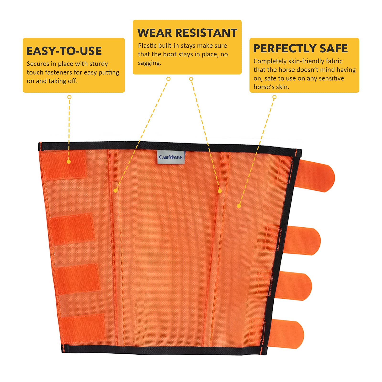 CareMaster nylon stays close-up highlights reinforced support against deformation.