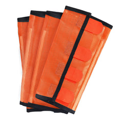 CareMaster orange fine-mesh fly boots back view protect hind legs during grazing.