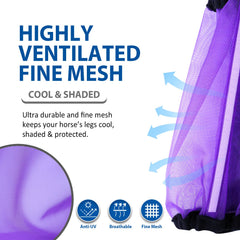 CareMaster universal-size horse leggings side view highlighting sun protection