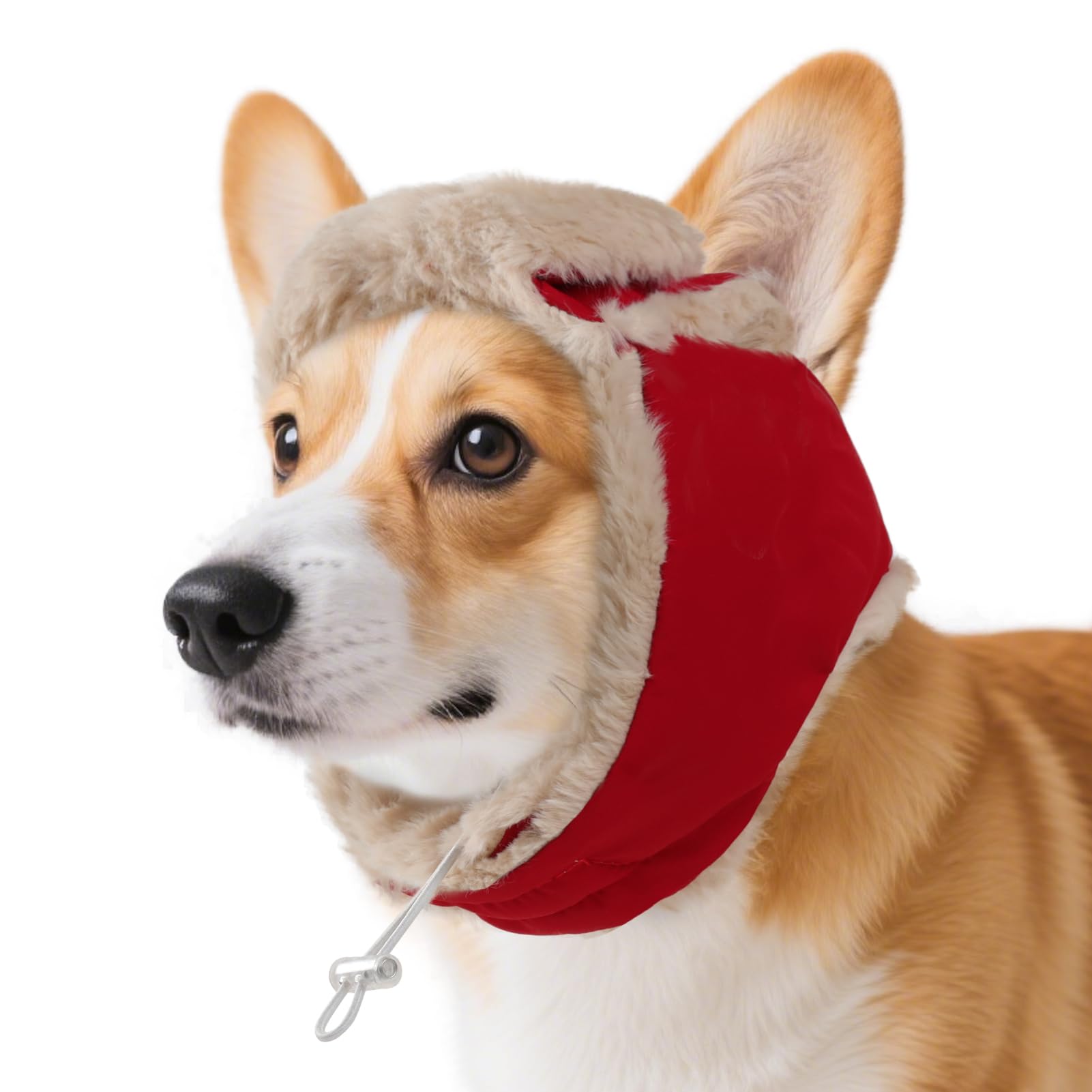 CAREUPET small dog hat with ear holes provides secure, wind-resistant warmth for winters