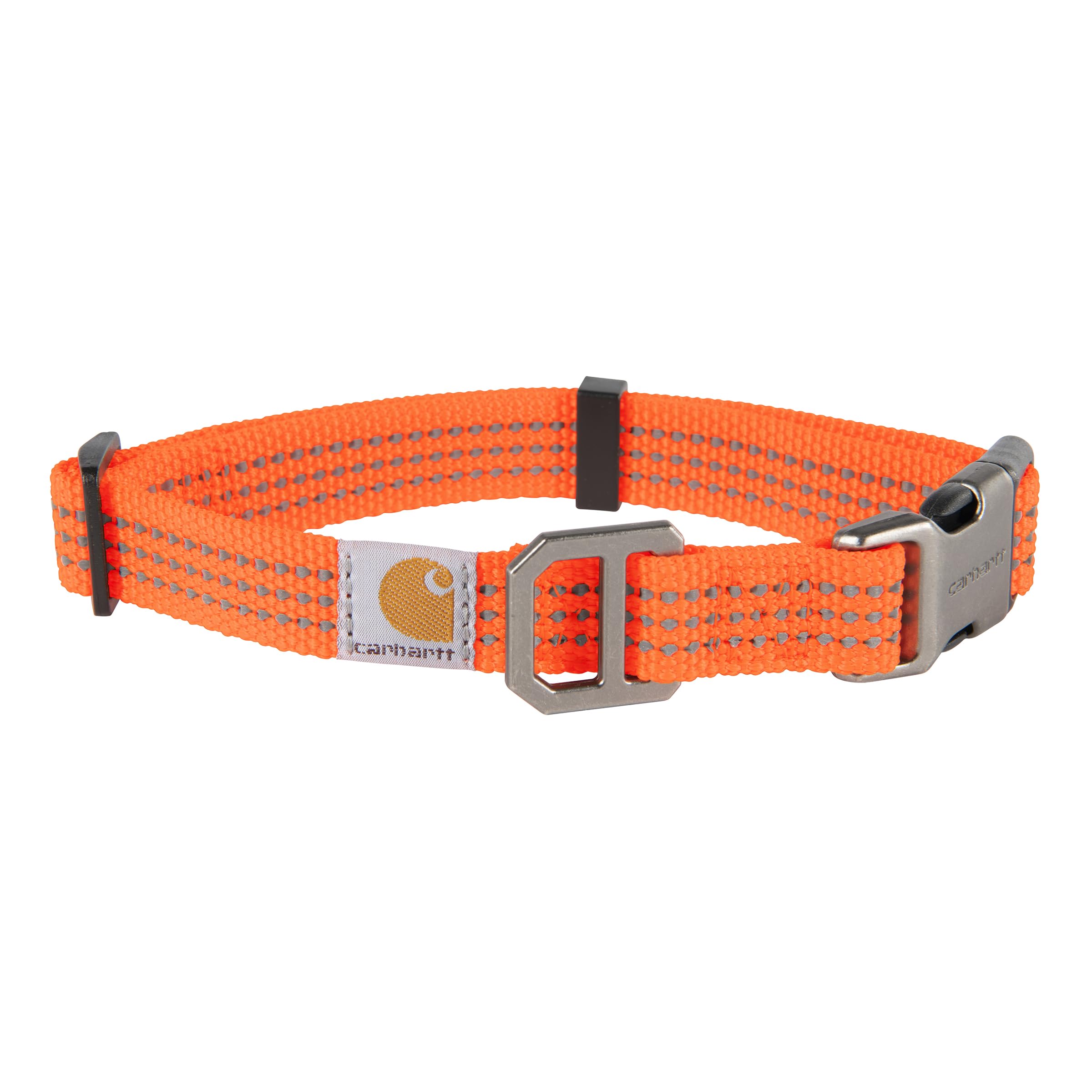 Collar Carhartt para perros de nylon con ajuste total, ideal para paseos activos.
