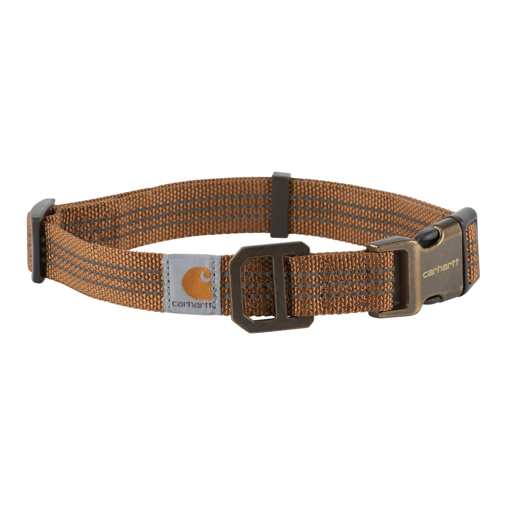 Carhartt dog collar with adjustable nylon webbing for secure, comfortable fit.