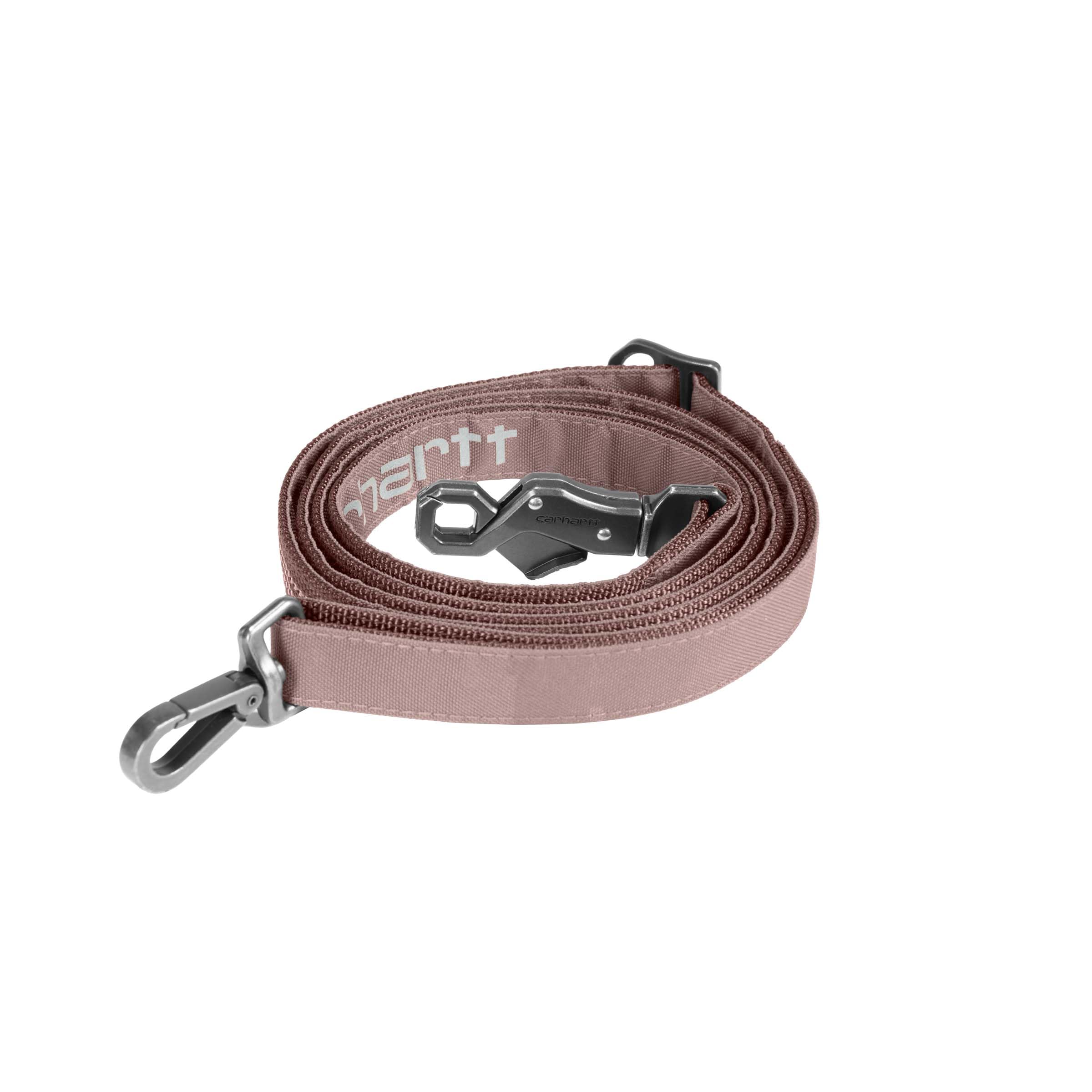 Carhartt Field Dog Leash rose tint closeup showing reflective trim for safer evening walks.