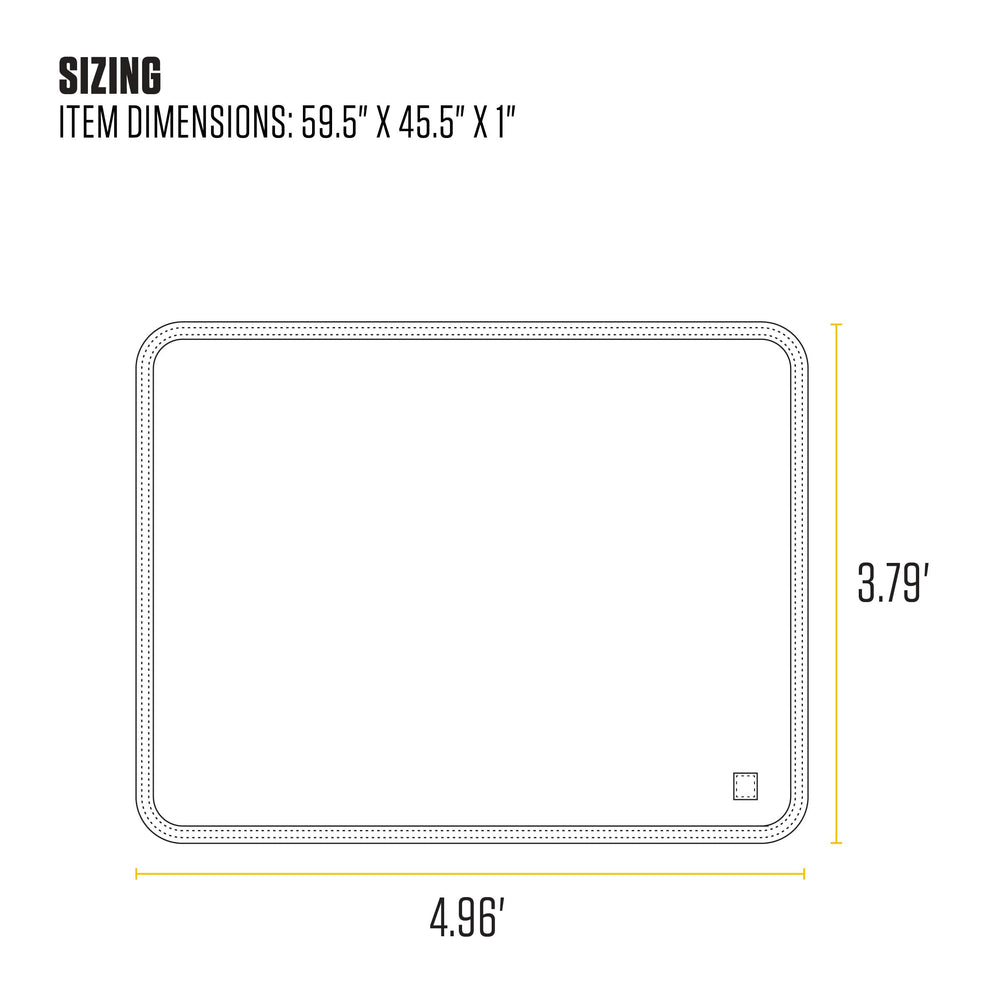 Carhartt Firm Duck Sherpa-Lined Pet Blanket large 59.5 by 45.5 inches offers roomy coverage