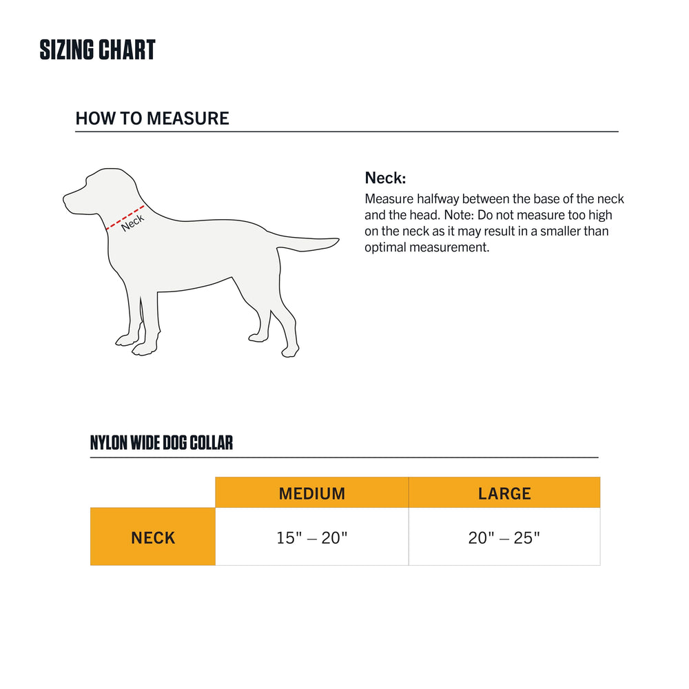 Carhartt Pet collar large size neck 20-25in focuses on bigger dogs' fit