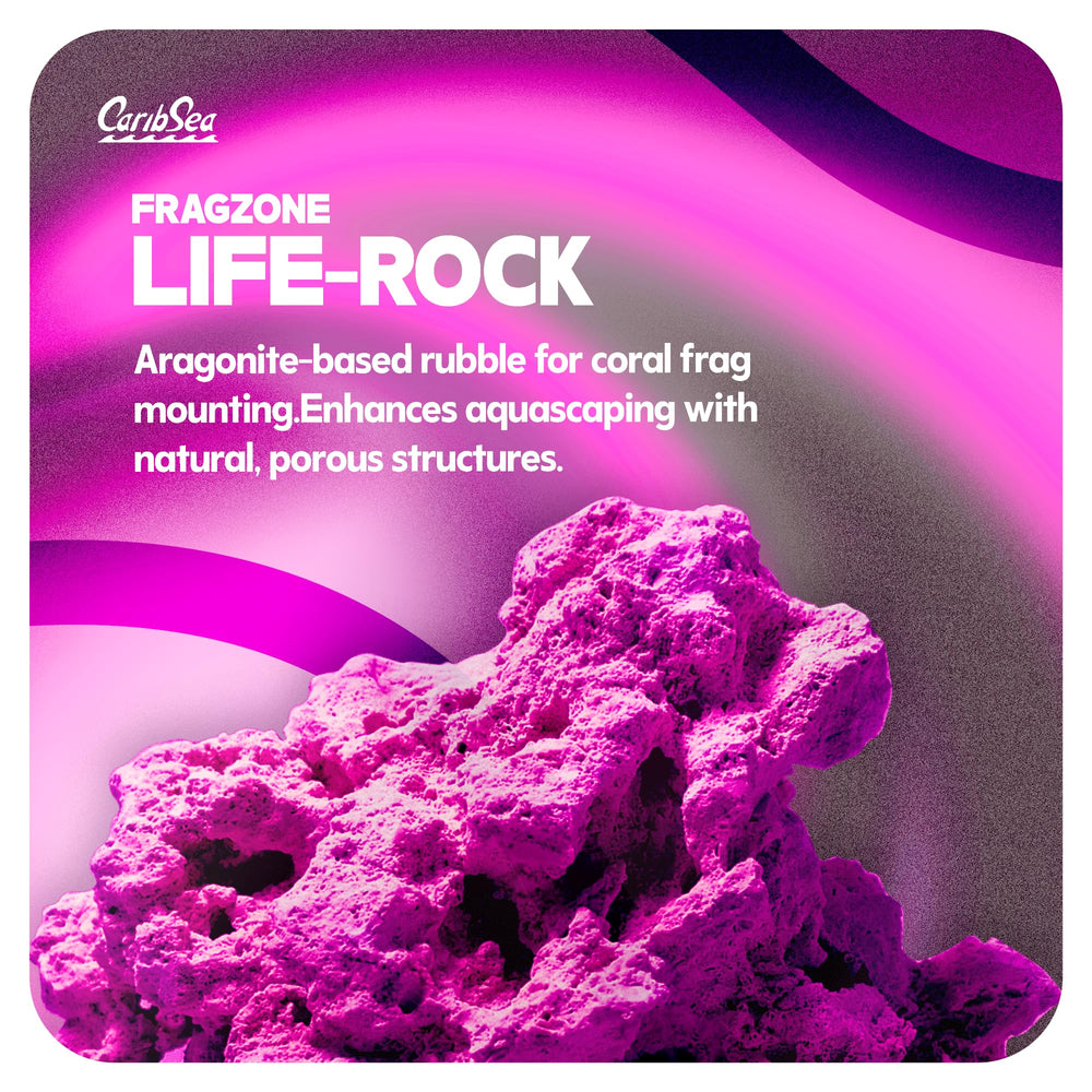CaribSea Life Rock Frag Zone realistic rubble look enhances reef aesthetics and growth