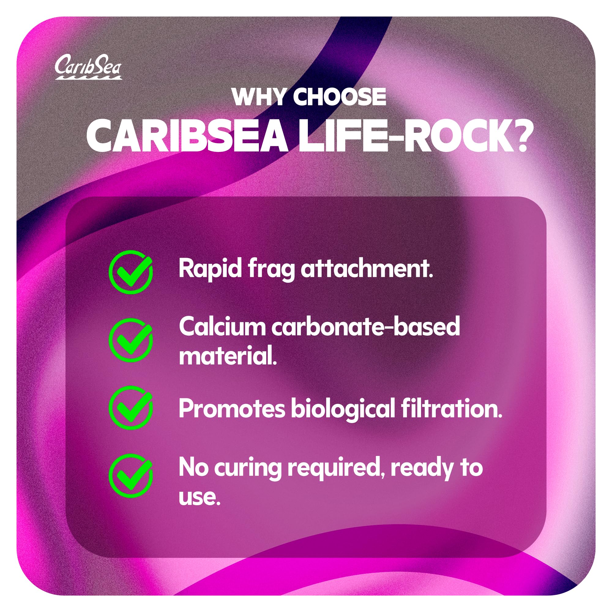 CaribSea Life Rock Frag Zone aragonite-based base supports healthy frag growth