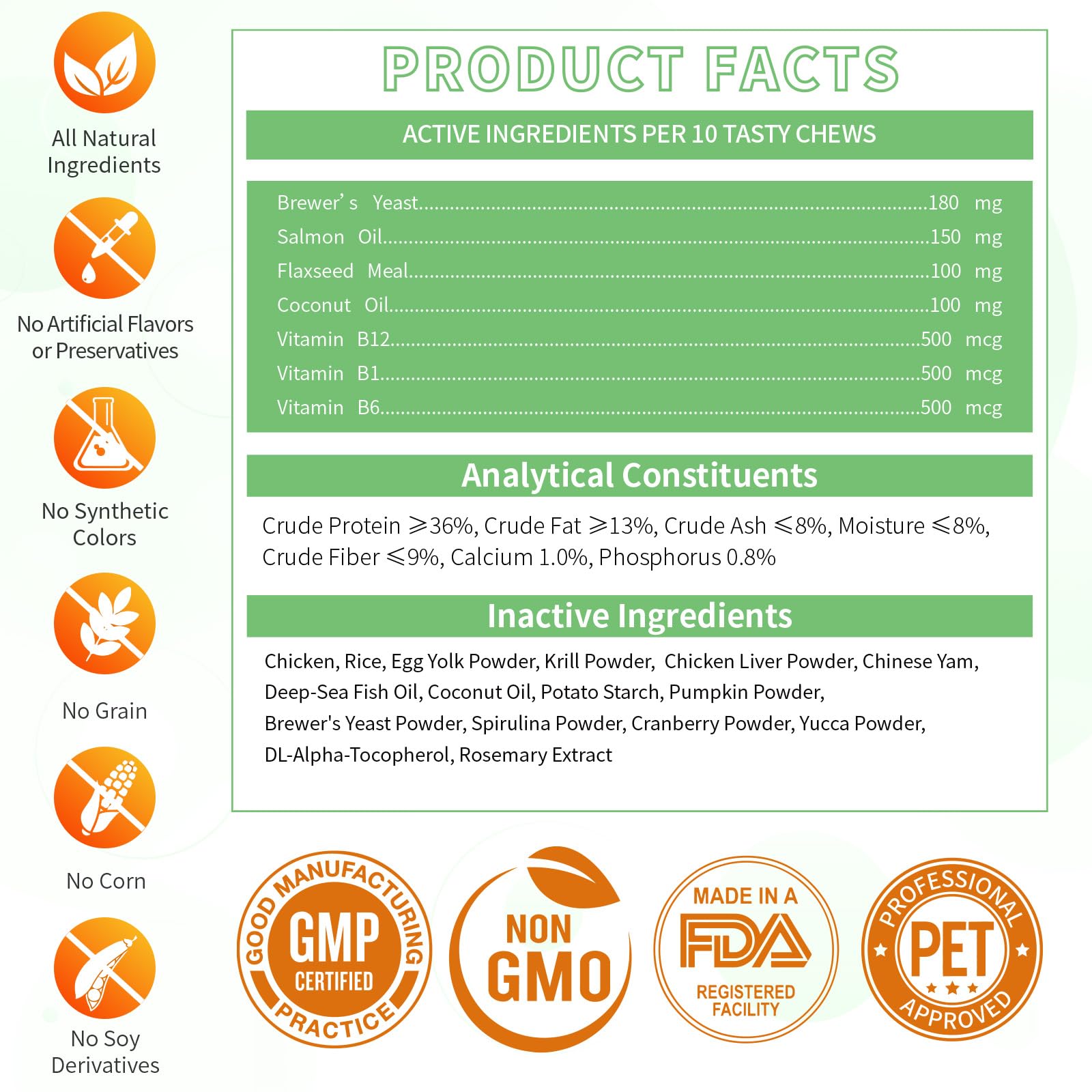 Carmelie all-breeds-ages chews label detail communicates versatile cat support