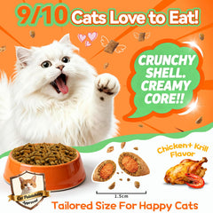 Carmelie daily cat chews in bowl shot highlighting easy feeding