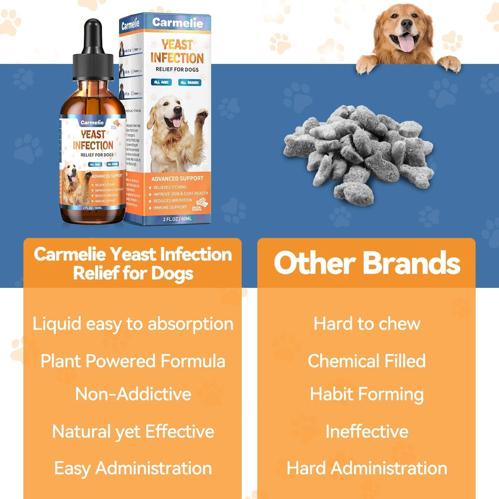 Carmelie dog-daily-use drops added to food for easy dosing
