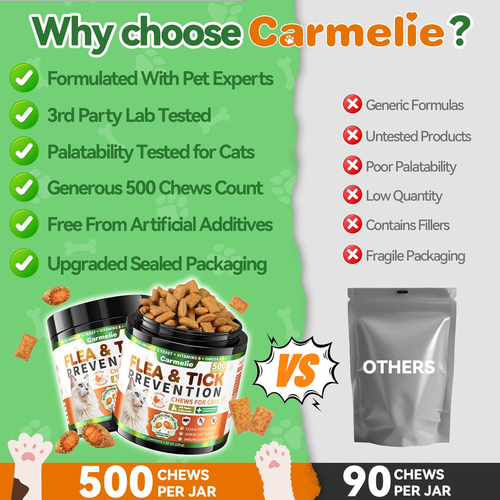 Carmelie dual-texture chew closeup demonstrates crunchy shell and savory center