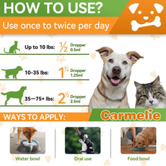 Carmelie natural plant extracts concept image suggesting flea and tick support for skin health.