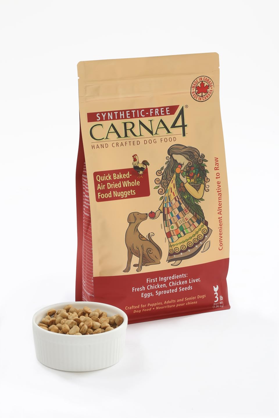 CARNA4 dog enjoys a balanced all-life-stages meal.