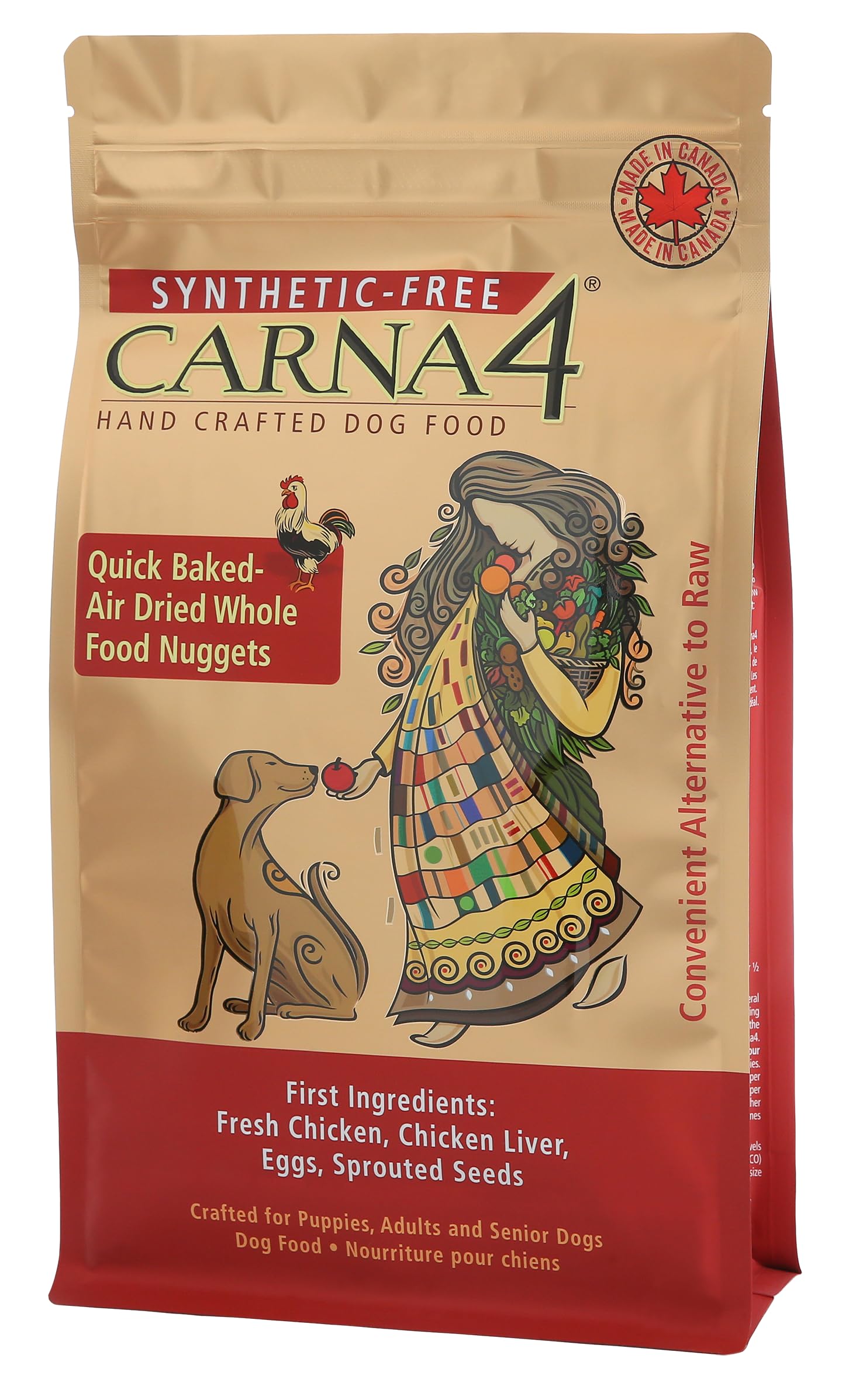 CARNA4 sprouted seeds nutrition close-up with probiotics and enzymes