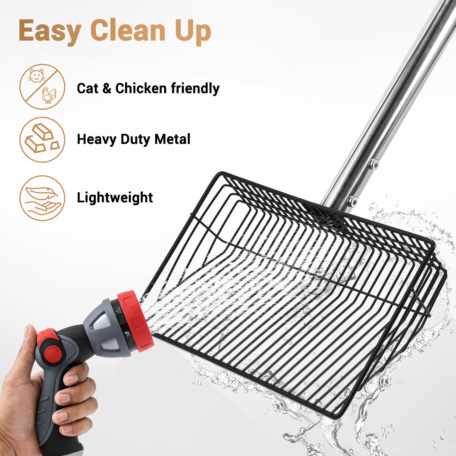 CAROD easy-clean nonstick surface rinses debris effortlessly