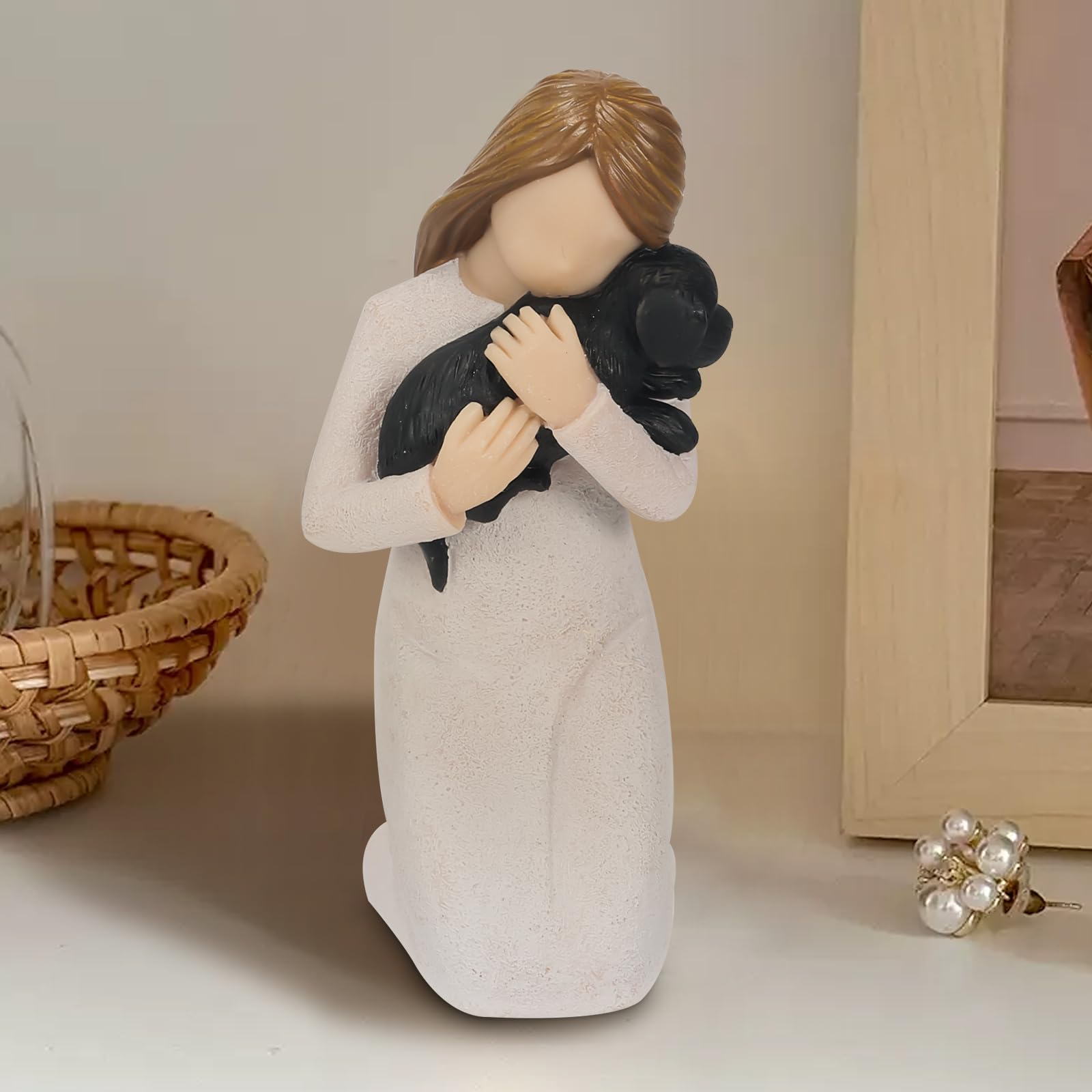 Carracci dog angel remembrance figurine—respectful tribute during grieving