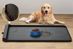 Carry360 dog food mat 36x24 large catching spills under bowls
