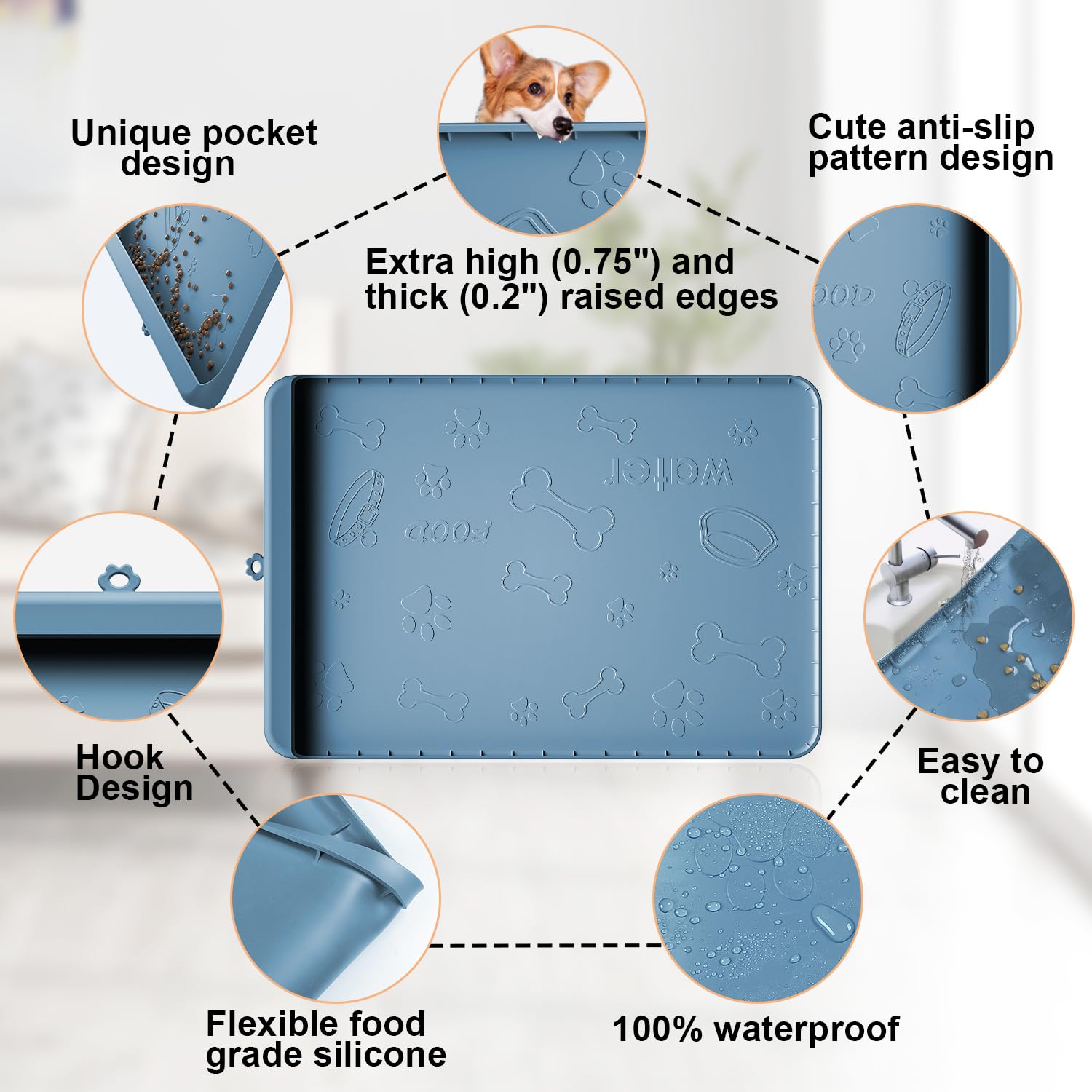Carry360 mat 36x24 is dishwasher-safe for easy cleaning
