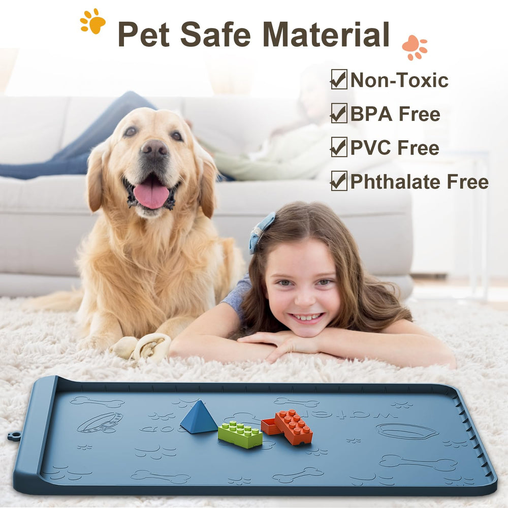 Carry360 mat with high edges prevents spills during feeding