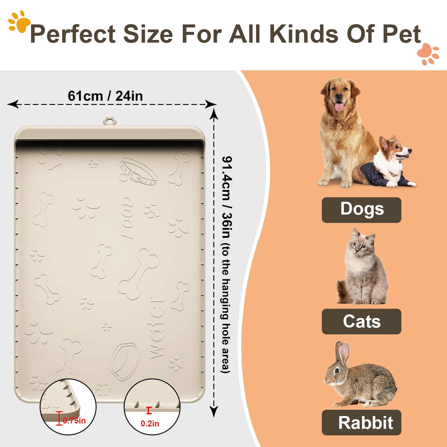 Carry360 silicone mat ideal for medium to large dogs and multiple pets.