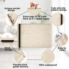 Carry360 silicone mat waterproof and foldable for convenient storage.