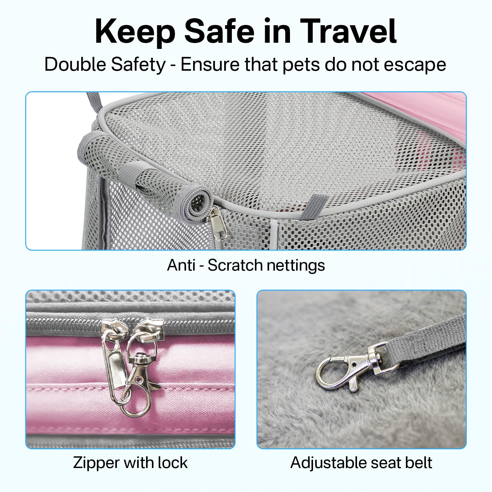 CarryTip Airline-approved soft-sided carrier ready for flight and car trips