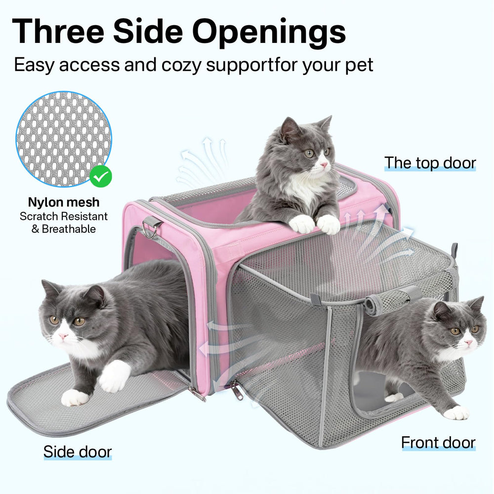 CarryTip Carrier mesh panels improve ventilation during trips
