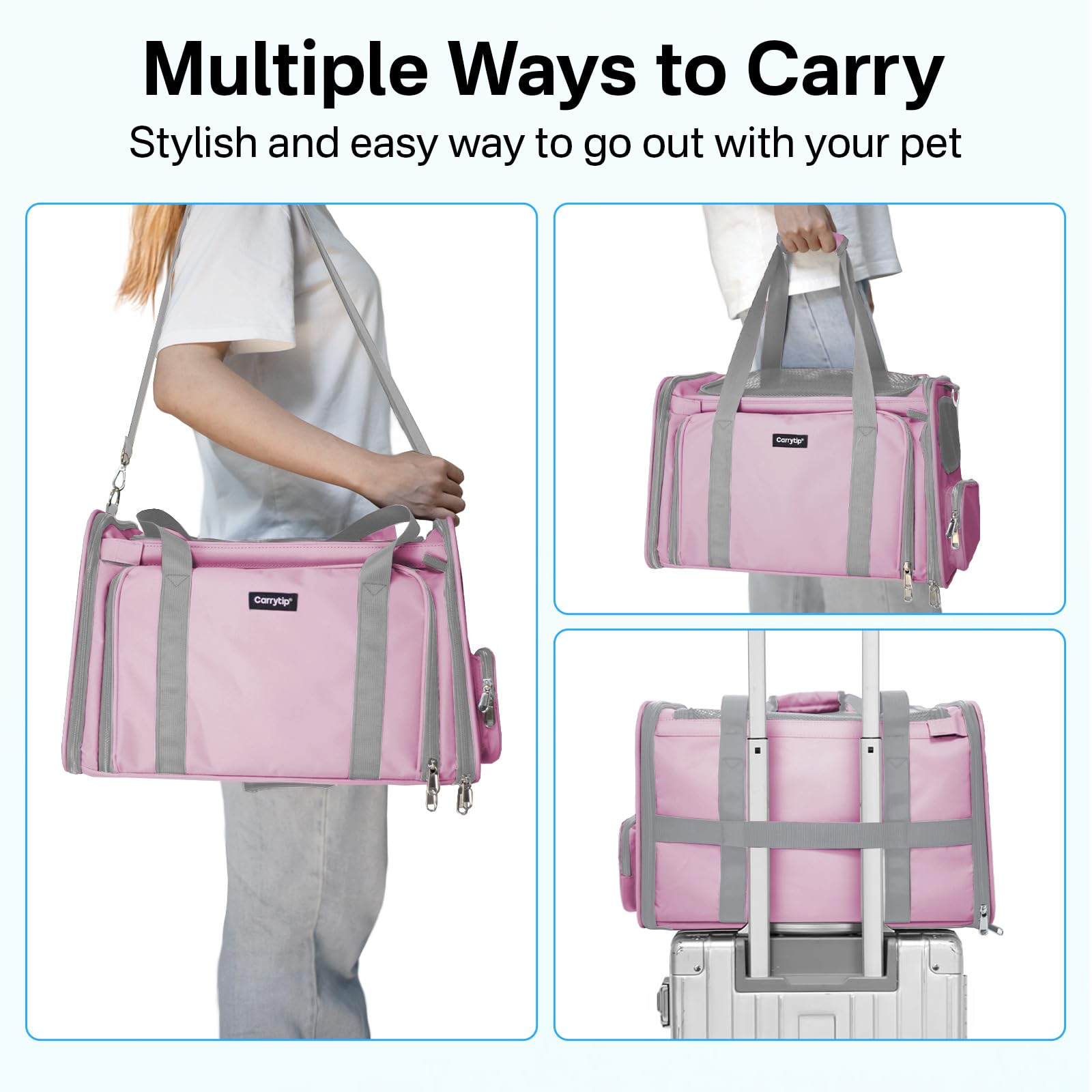 CarryTip Expanded space demonstrates extra room for pets