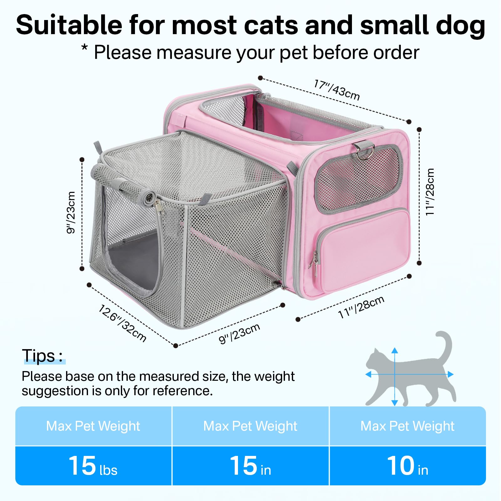 CarryTip Carrier with lockable zippers and sturdy frame