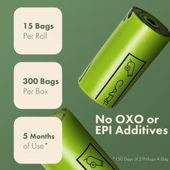 Carrywell refill rolls fit all dispensers for quick cleanup on walks.