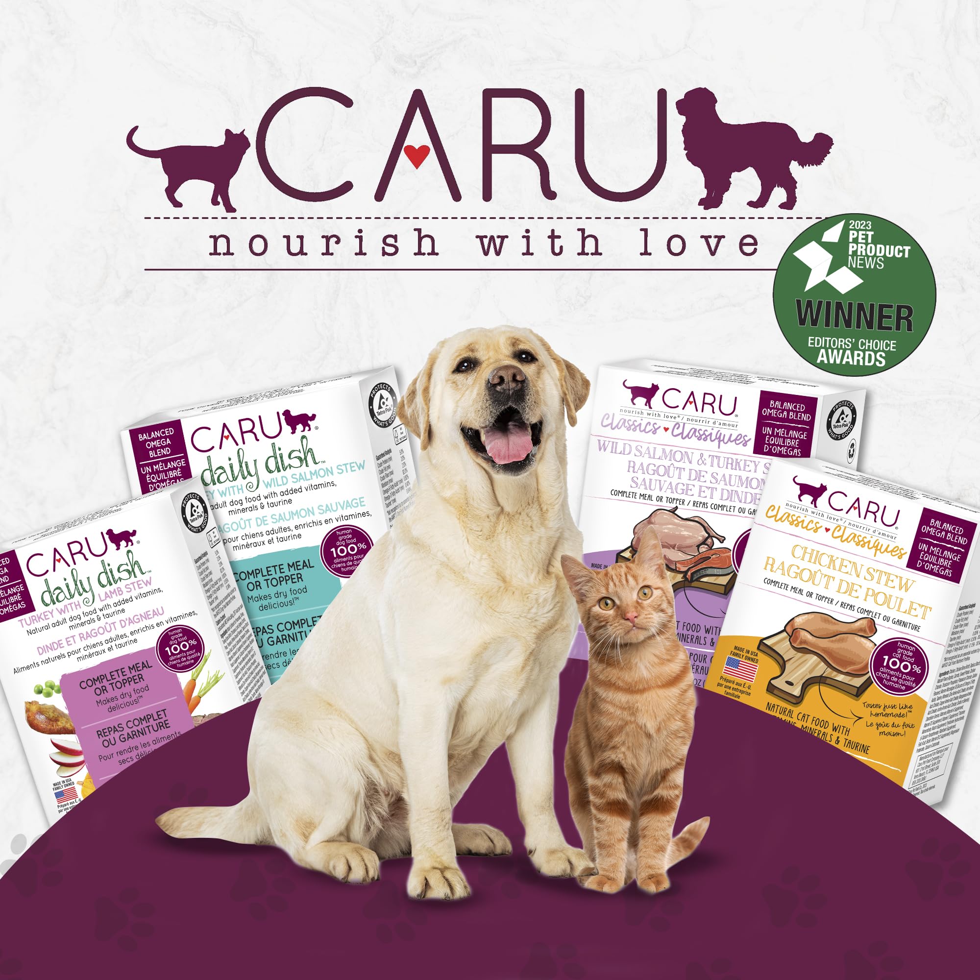 Caru Daily Dish easy-open lid enables quick, mess-free feeding sessions.
