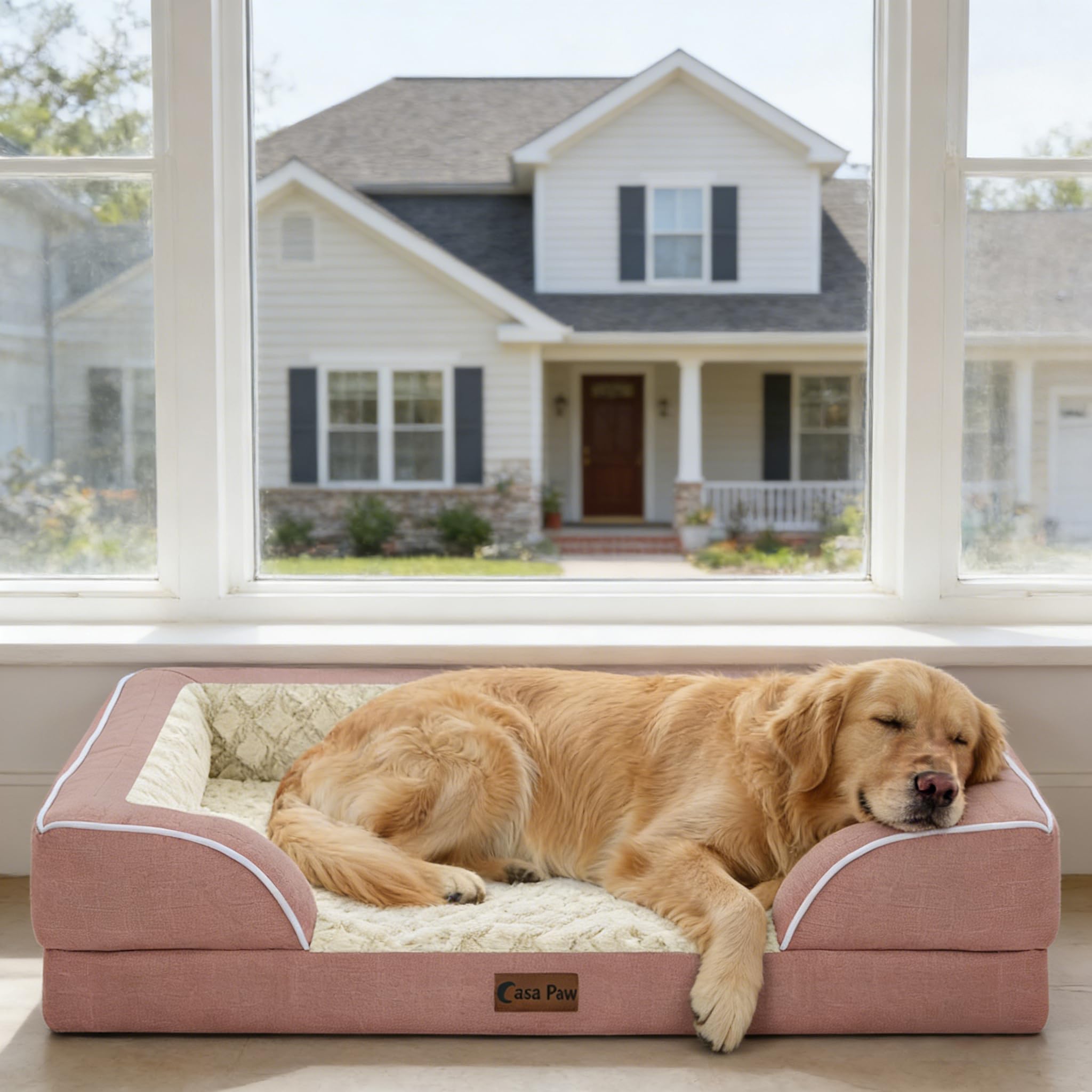 Casa Paw removable cover demonstrated for easy washing.