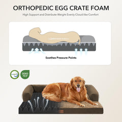 Casa Paw large bed with egg-crate foam promoting even weight distribution