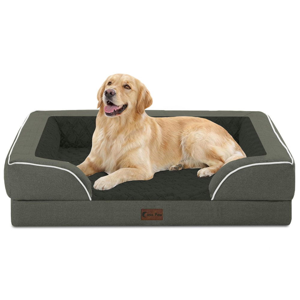 Casa Paw orthopedic dog bed top view shows large space for comfortable lounging and joint support
