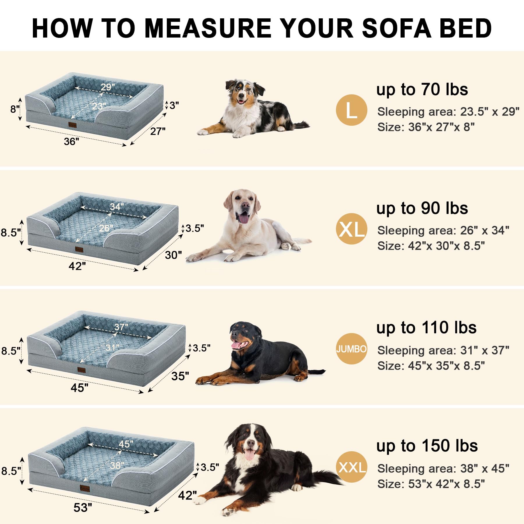 Casa Paw bed features non-slip bottom to prevent sliding.