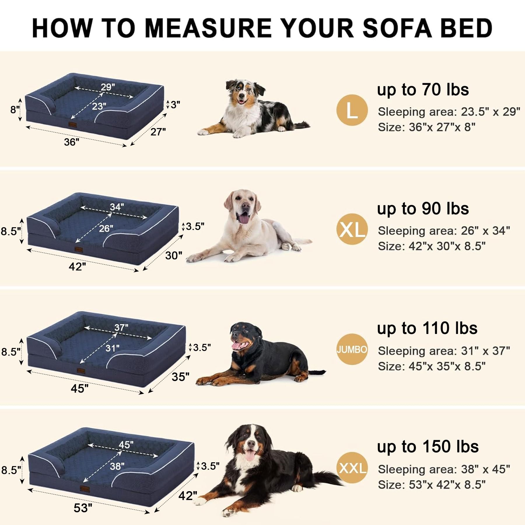 Casa Paw Orthopedic XL Bed non-slip-bottom helps keep the bed in place on slick floors