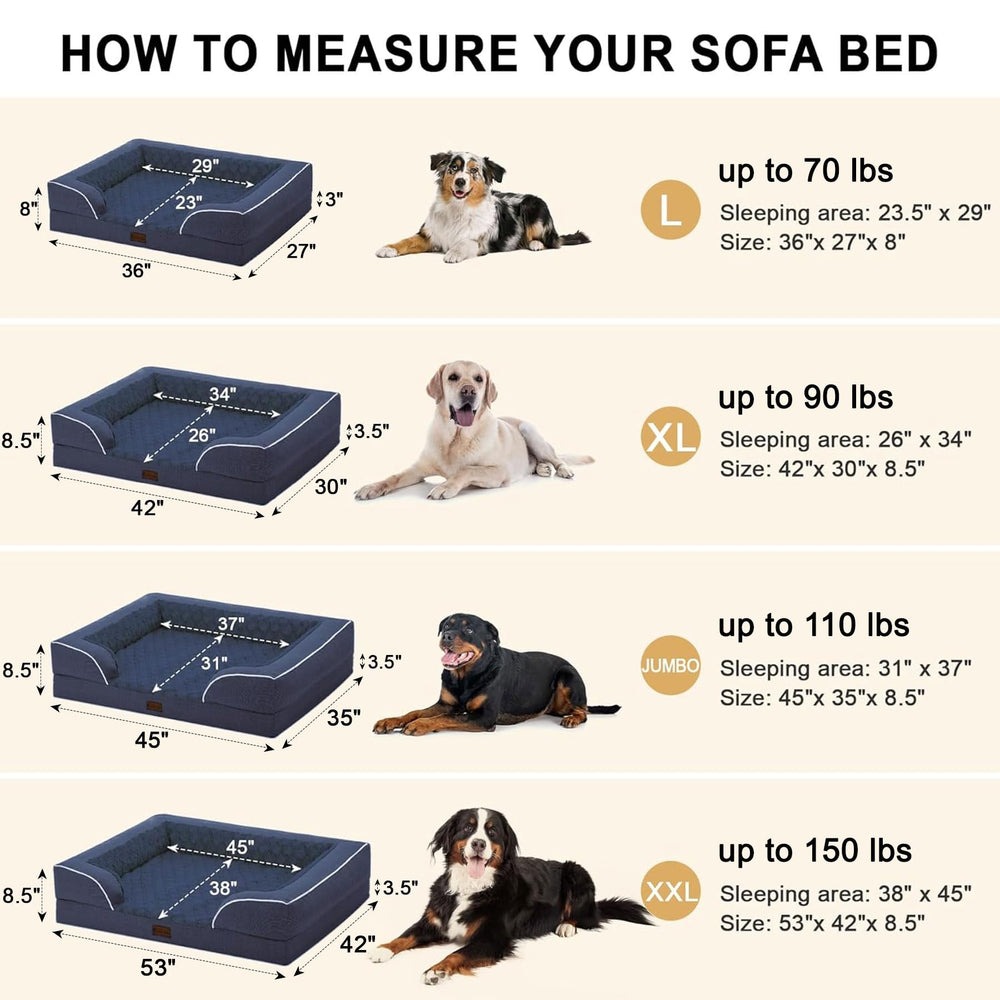 Casa Paw Orthopedic XL Bed non-slip-bottom helps keep the bed in place on slick floors