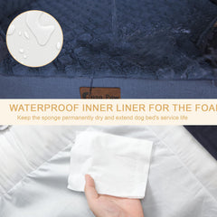 Casa Paw Orthopedic XL Bed waterproof-layer image emphasizes urine barrier and easy cleaning