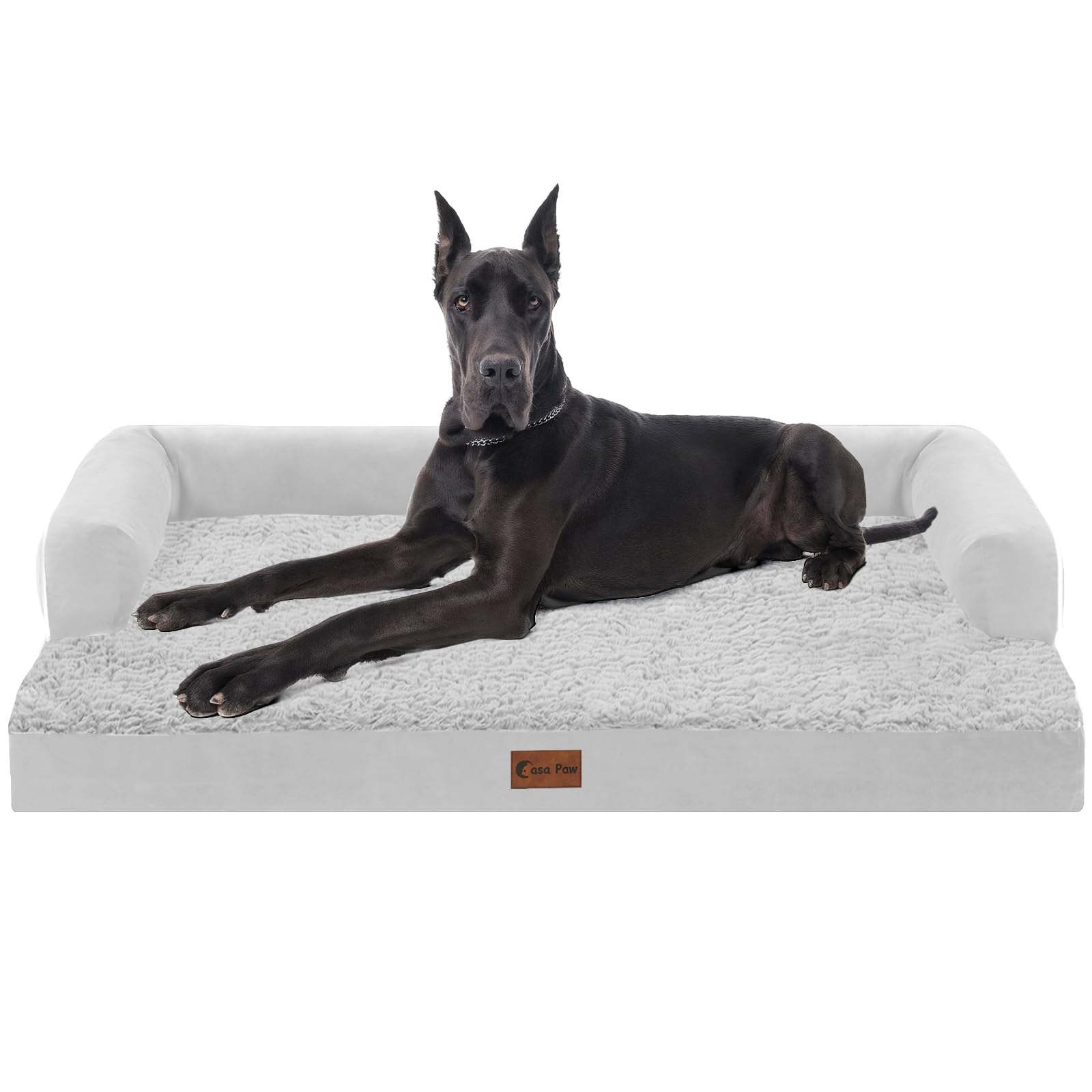 Casa Paw orthopedic XXL dog bed 53x42 displaying plush surface and joint support.
