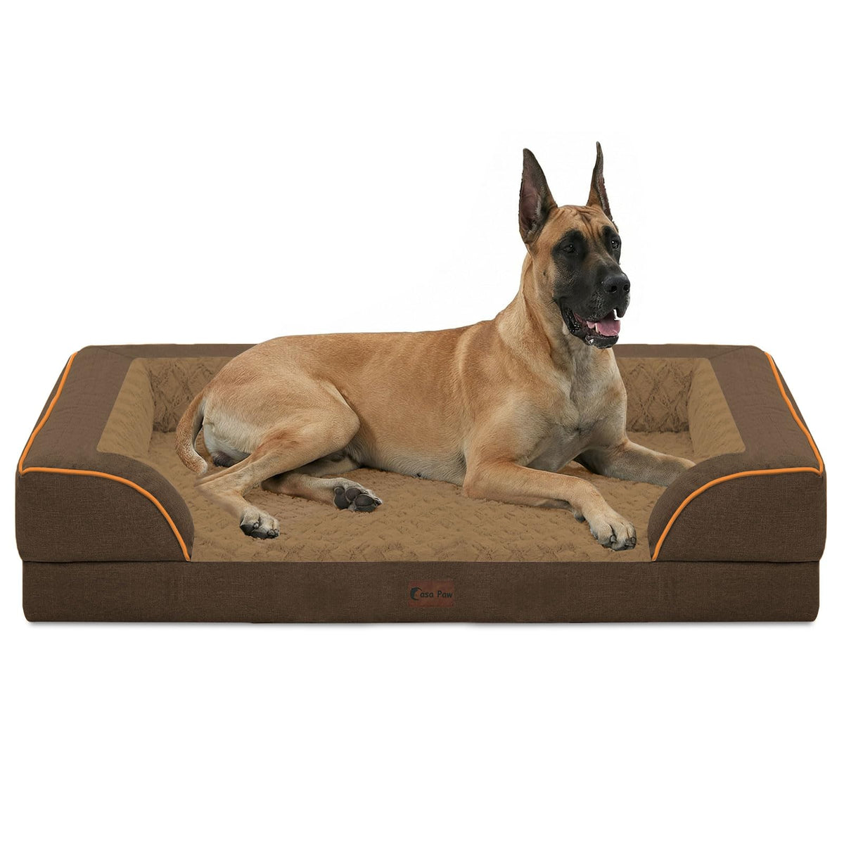 Casa Paw Orthopedic XXL Dog Bed full view shows ample space for large breeds and joint support.