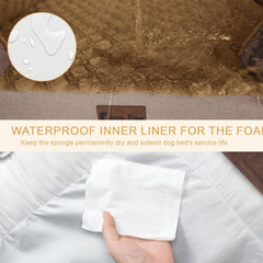 Casa Paw Orthopedic XXL Dog Bed memory foam detail emphasizes contouring comfort and temperature moderation.