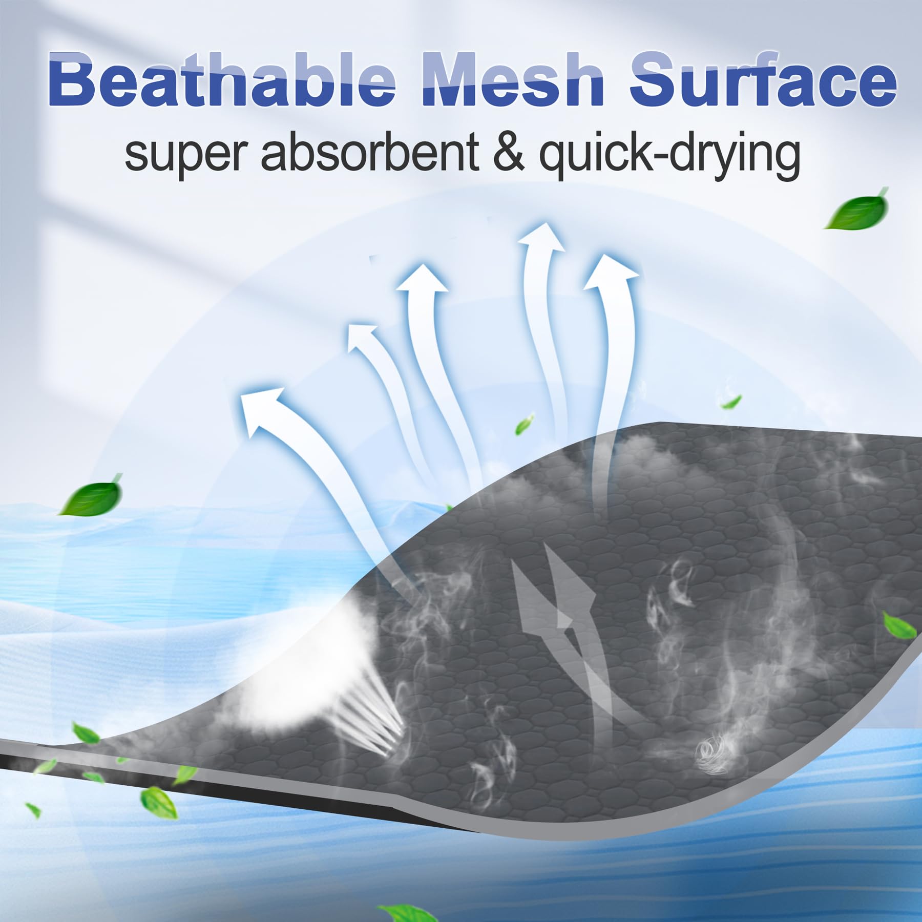 Casa Paw washable pee pad 4-layer design highlights absorbent structure.