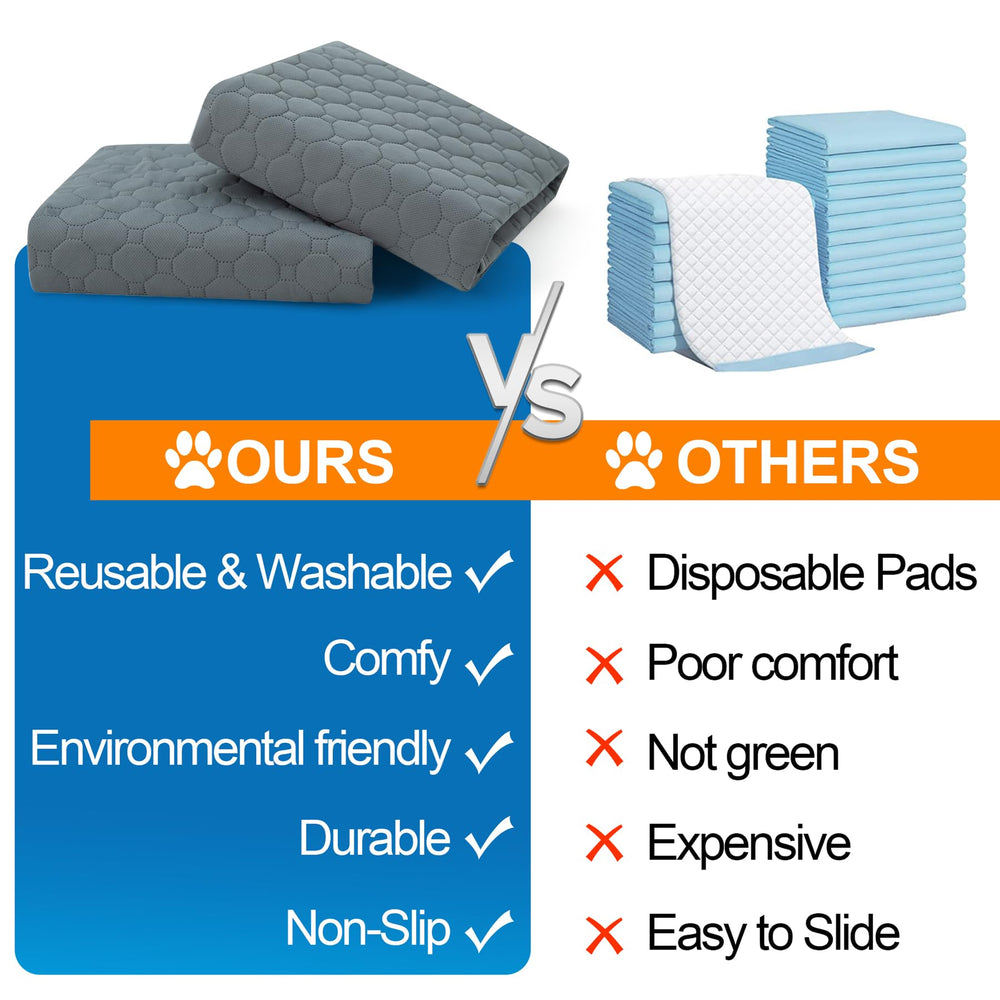 Casa Paw washable pee pad with absorbent top sheet to reduce leaks.