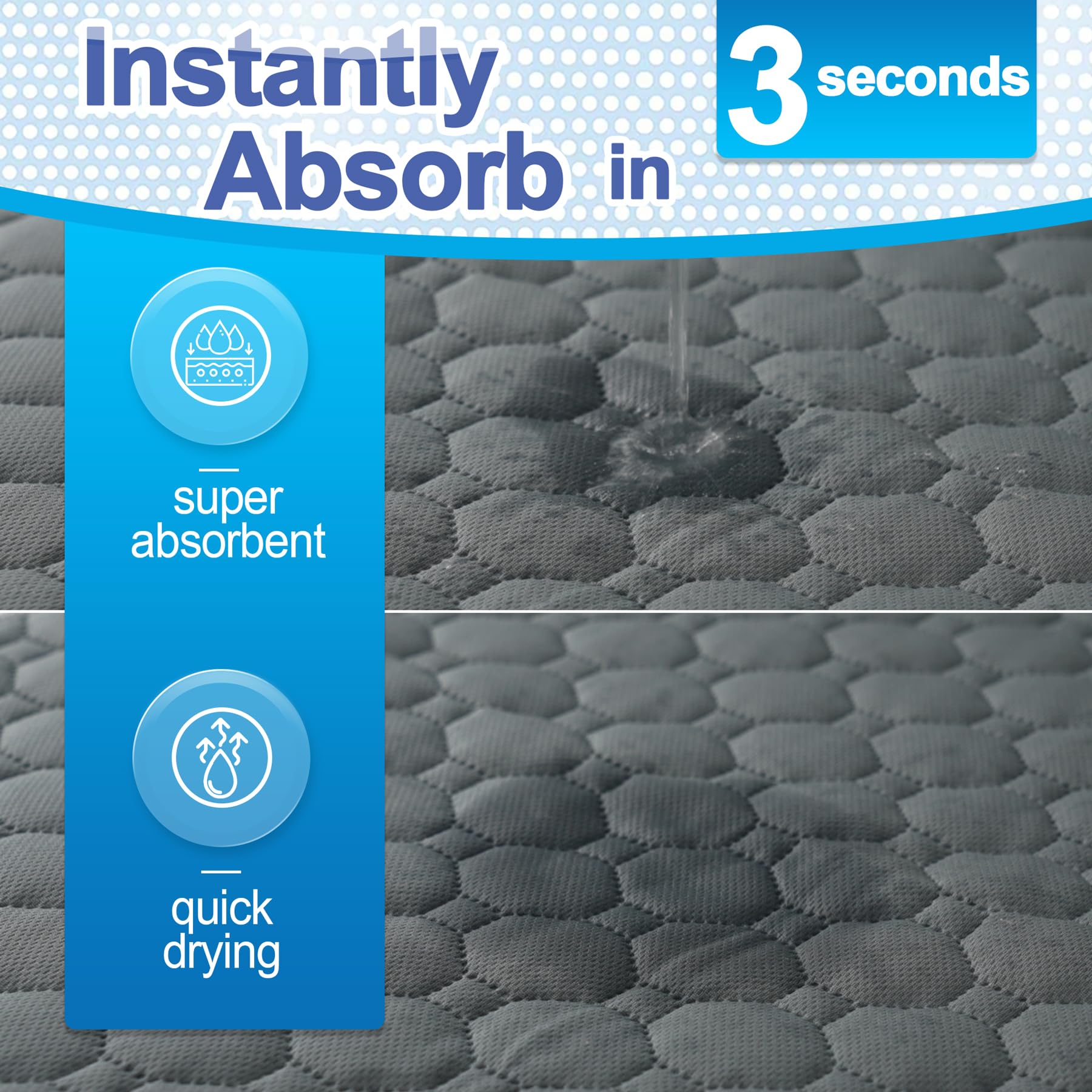 Casa Paw washable pee pad waterproof inner layer protects floors.