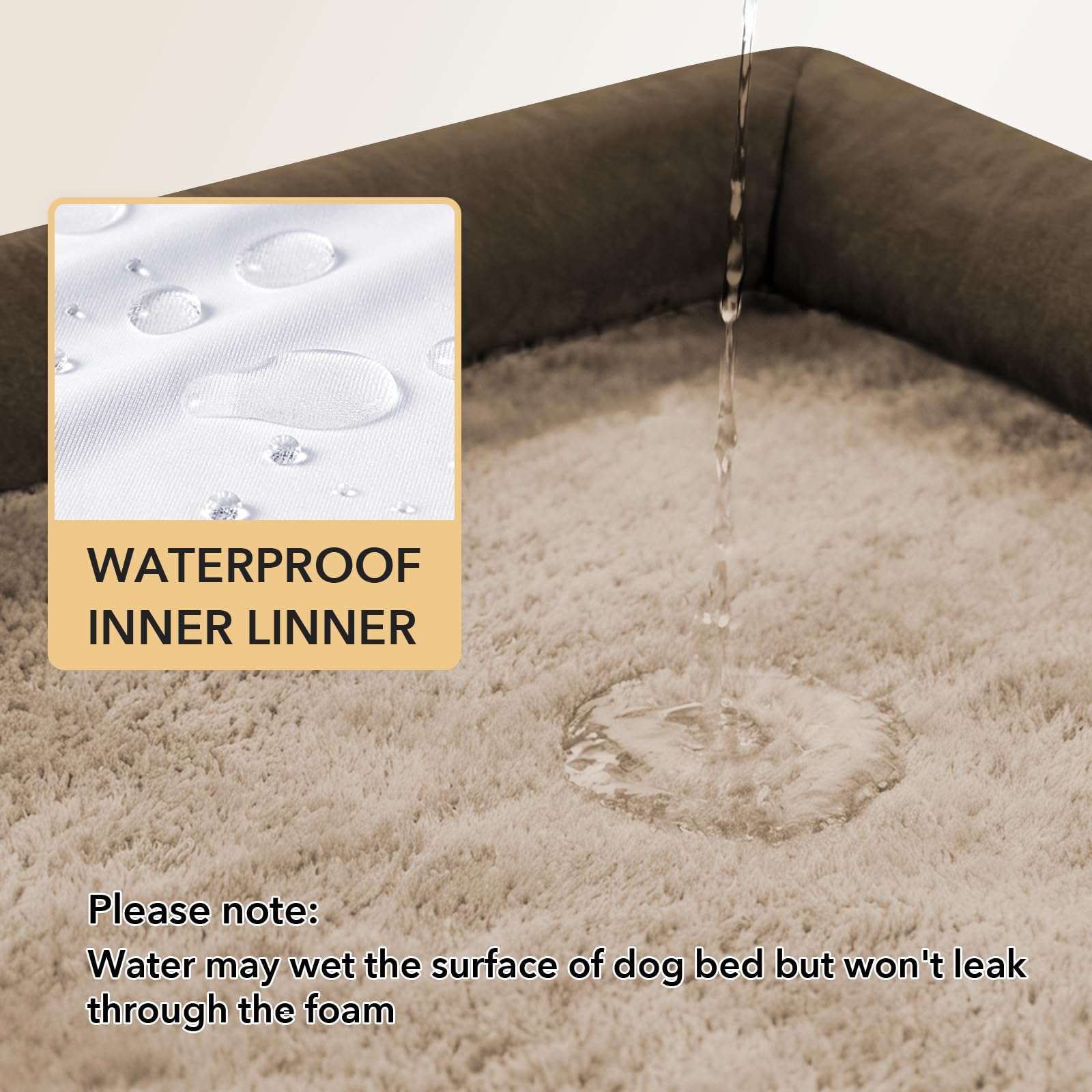 Casa Paw waterproof cover protecting foam while pet rests