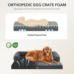 Casa Paw XL dog bed waterproof cover protects foam from spills while keeping the surface dry.