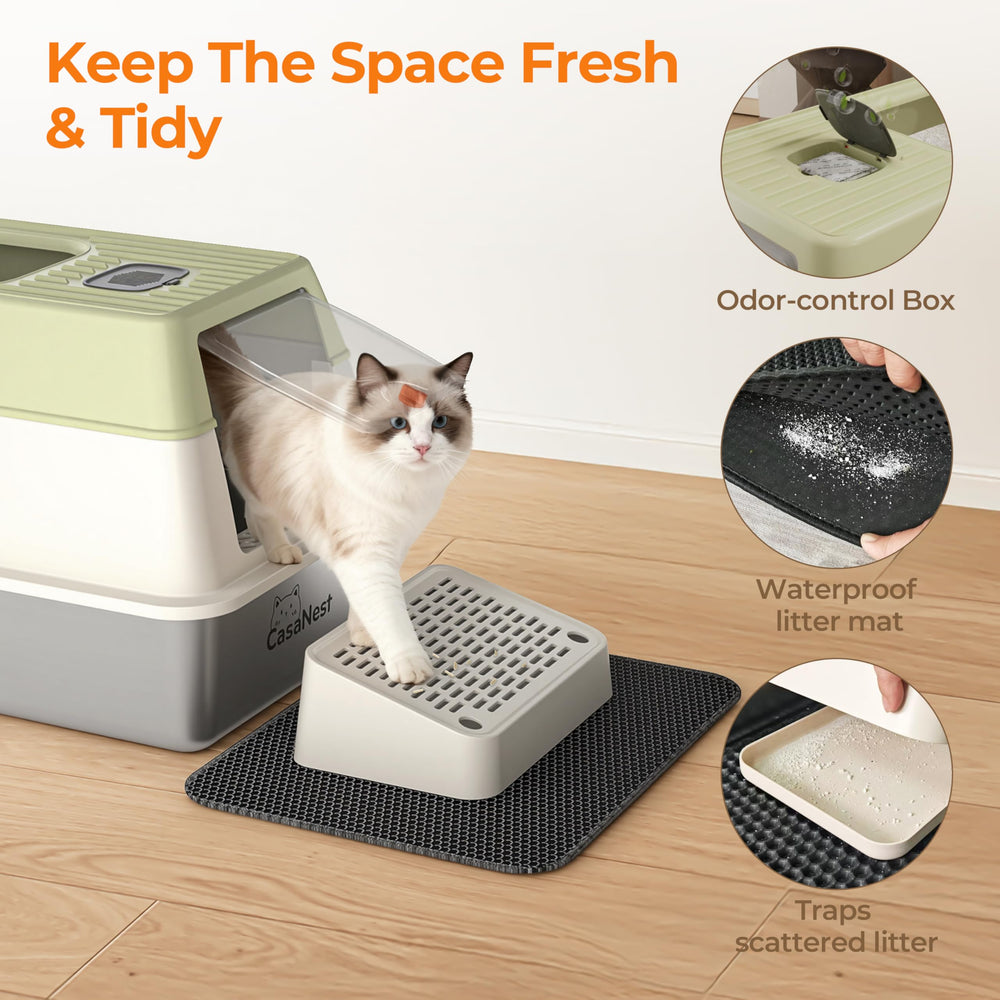 CasaNest durable ABS lid and stainless steel base resist cracks and odors.