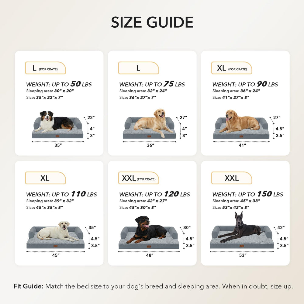 Casa Paw grey bed with supportive bolsters