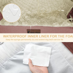Casa Paw egg crate foam layer distributes weight for cozy comfort.